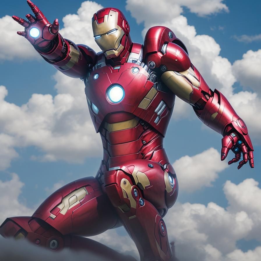 Ironman and cloud - AI Generated Artwork - NightCafe Creator