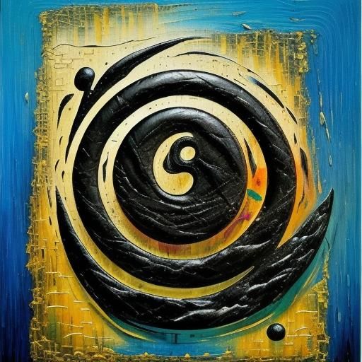 Black Stone Carving with Chinese Dragon, in Surreal Style