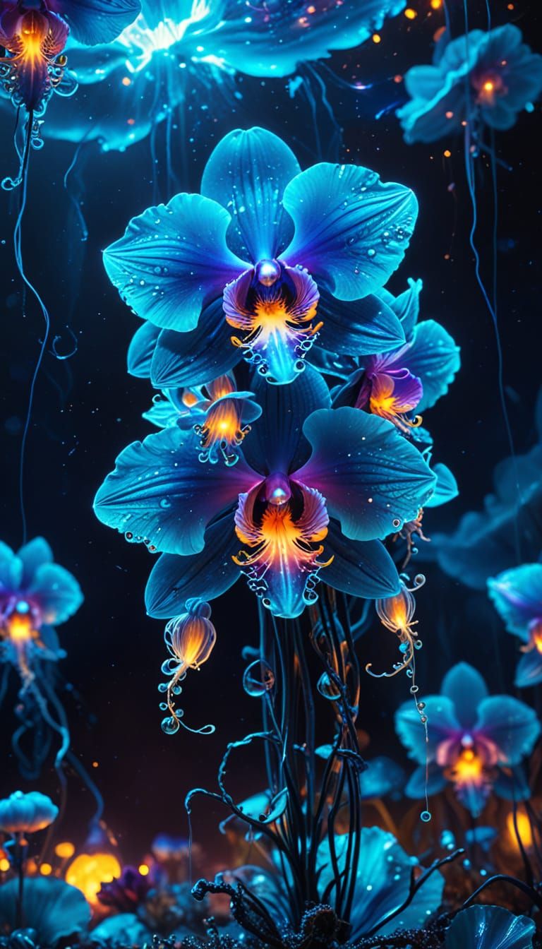 Blue Orchid   by @AdvanceBegginerAIGenerator