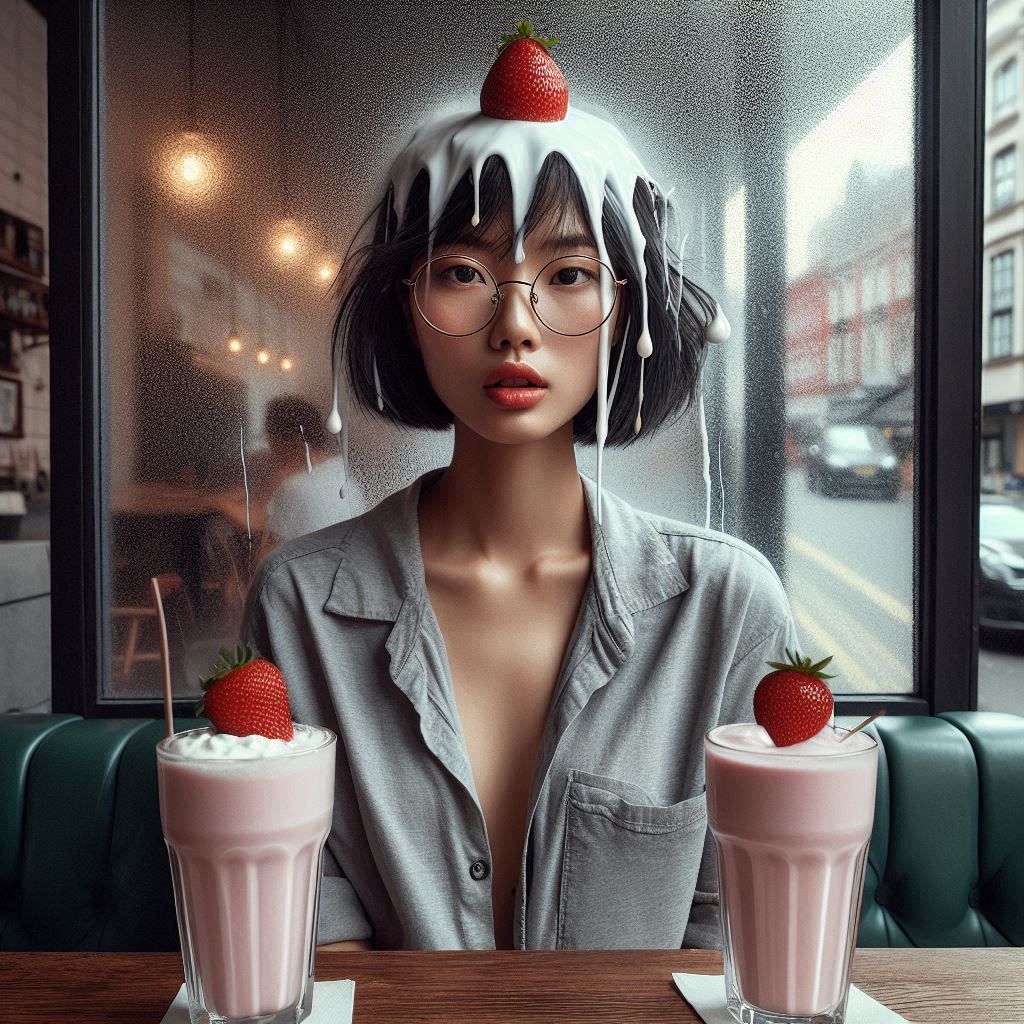 Strawberry milkshakes