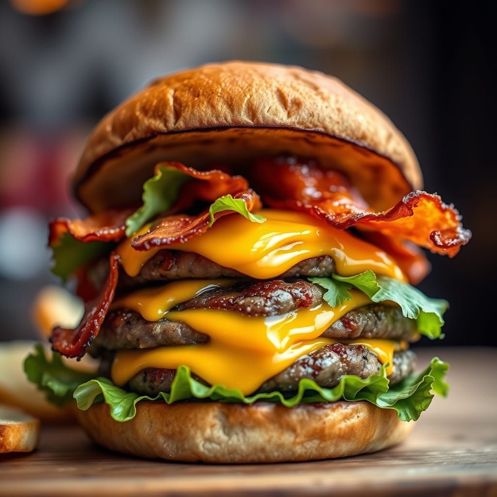 The most delicious Cheeseburger in the world  by @Just me