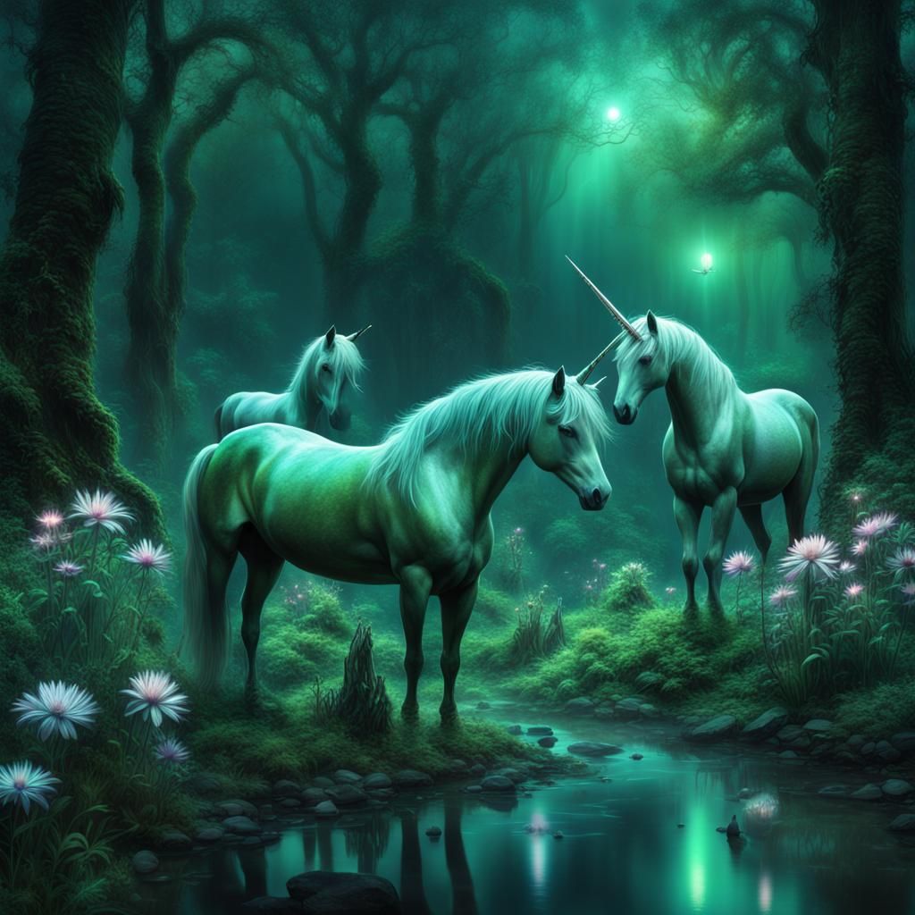 Green horse - AI Generated Artwork - NightCafe Creator