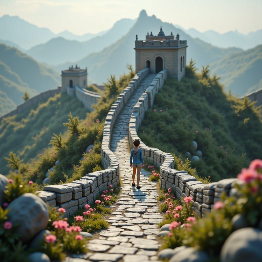<lora:Diorama:1.0> the Great Wall