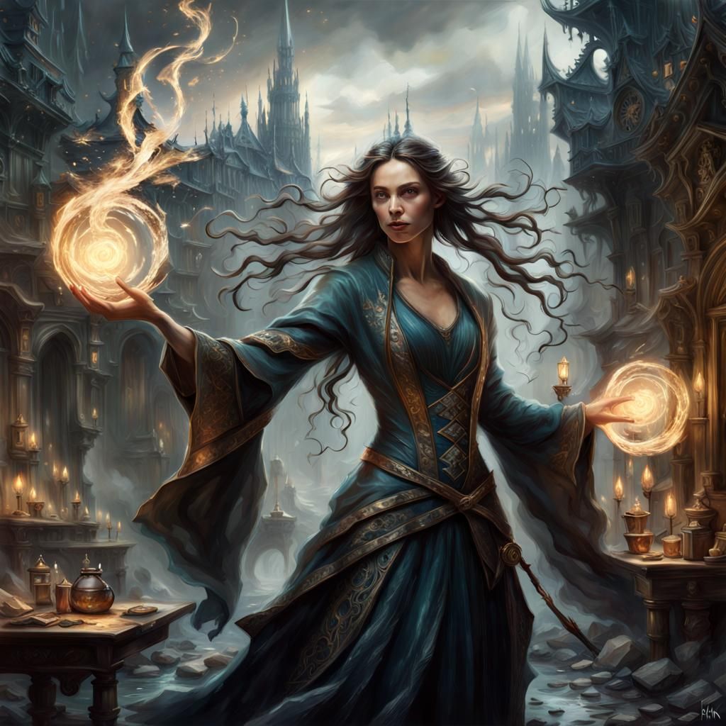 The powerful sorceress - AI Generated Artwork - NightCafe Creator