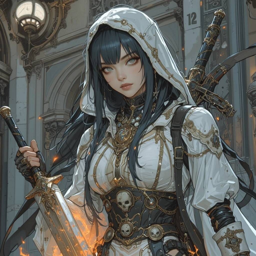 Rogue with flaming sword