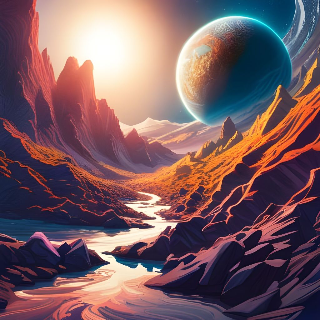 A mysterious planet on the horizon - AI Generated Artwork - NightCafe ...