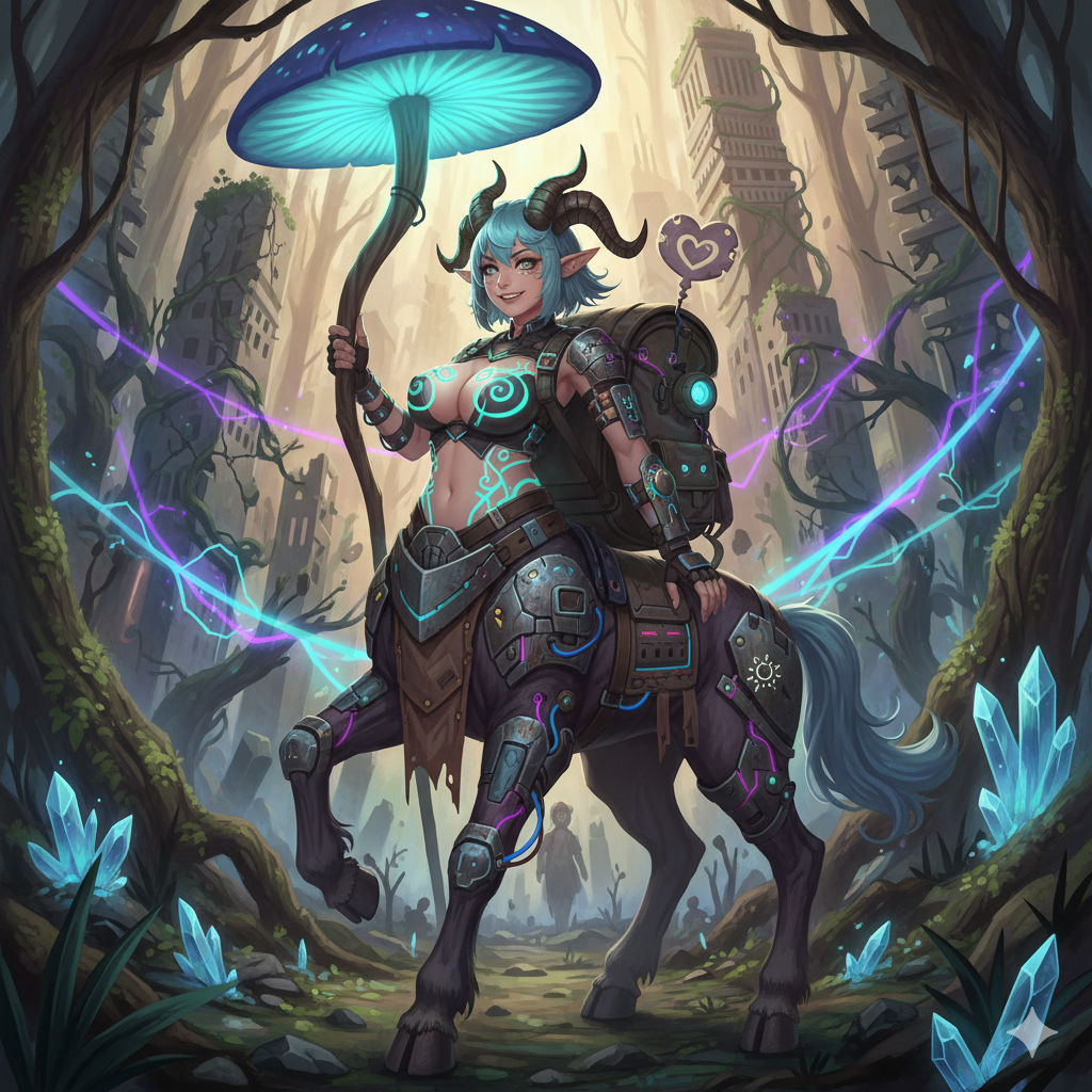 Satyr-centaur cyborg