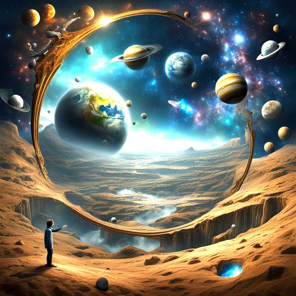 Space and time, surrealism.  by @El3ttrikaPsik3