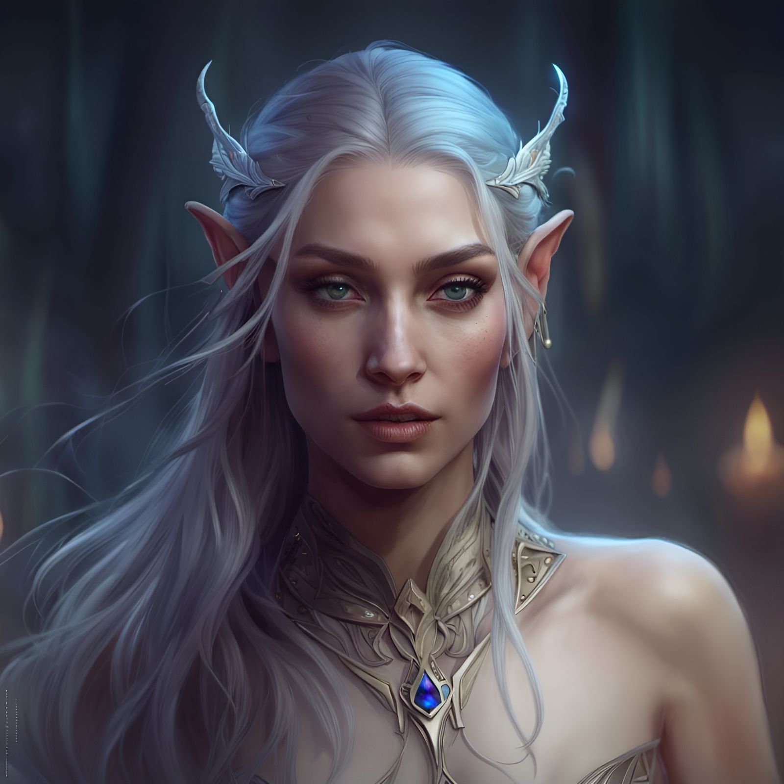 D&D Character: Noble Elf Woman - AI Generated Artwork - NightCafe Creator