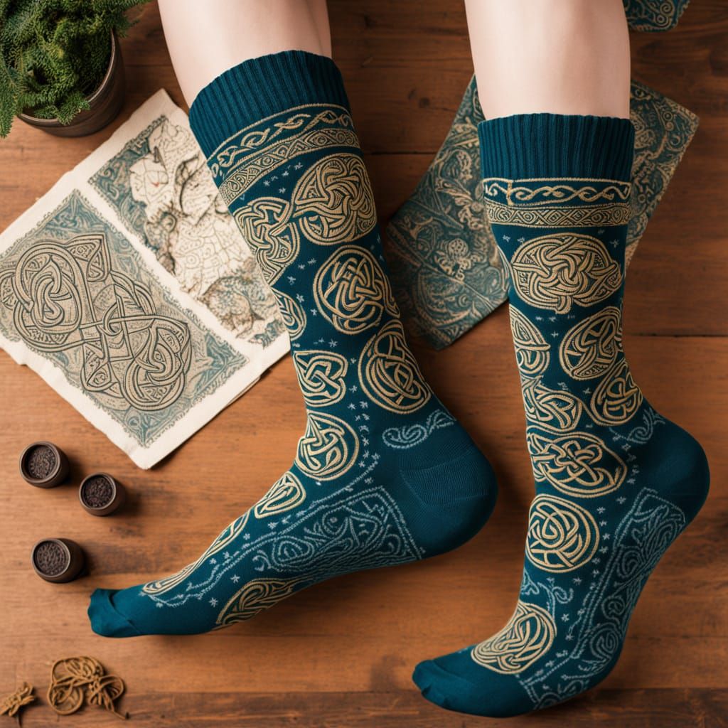 Celtic Design Socks  by @Ugy10