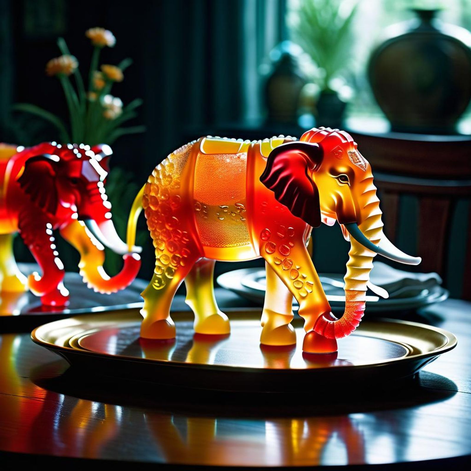 Jelly elephants - AI Generated Artwork - NightCafe Creator