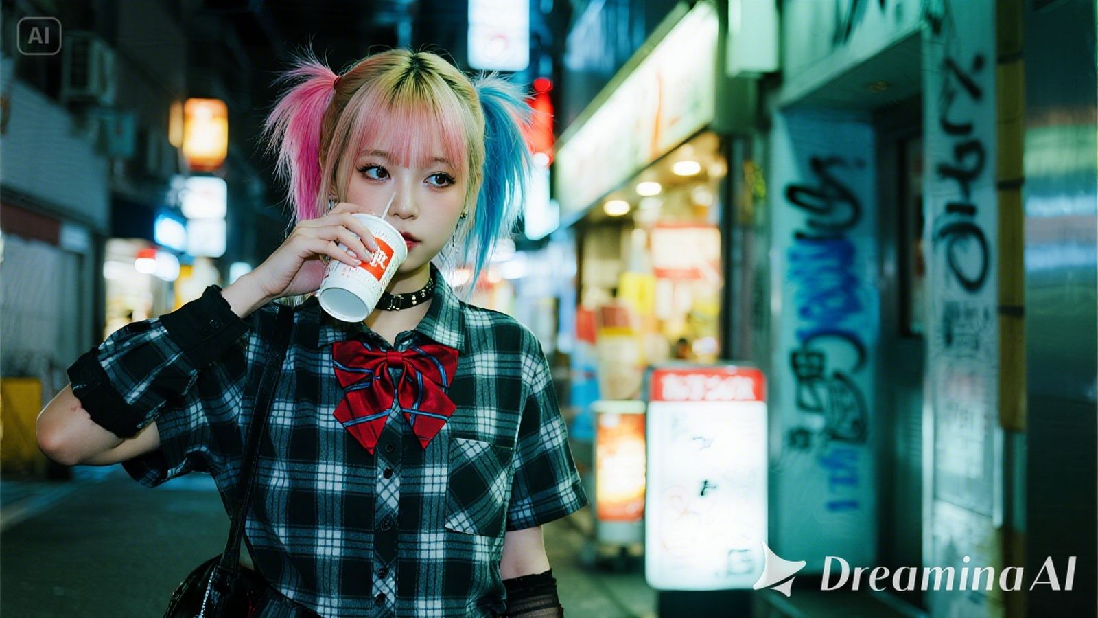 punk gyaru girl in Okinawa, Shibuya and Harajuku style