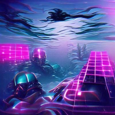 Underwater synthwave - AI Generated Artwork - NightCafe Creator