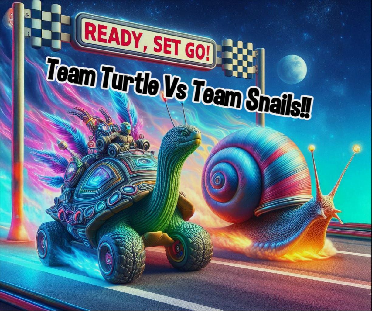 Team Turtle Vs Team Snails ..........