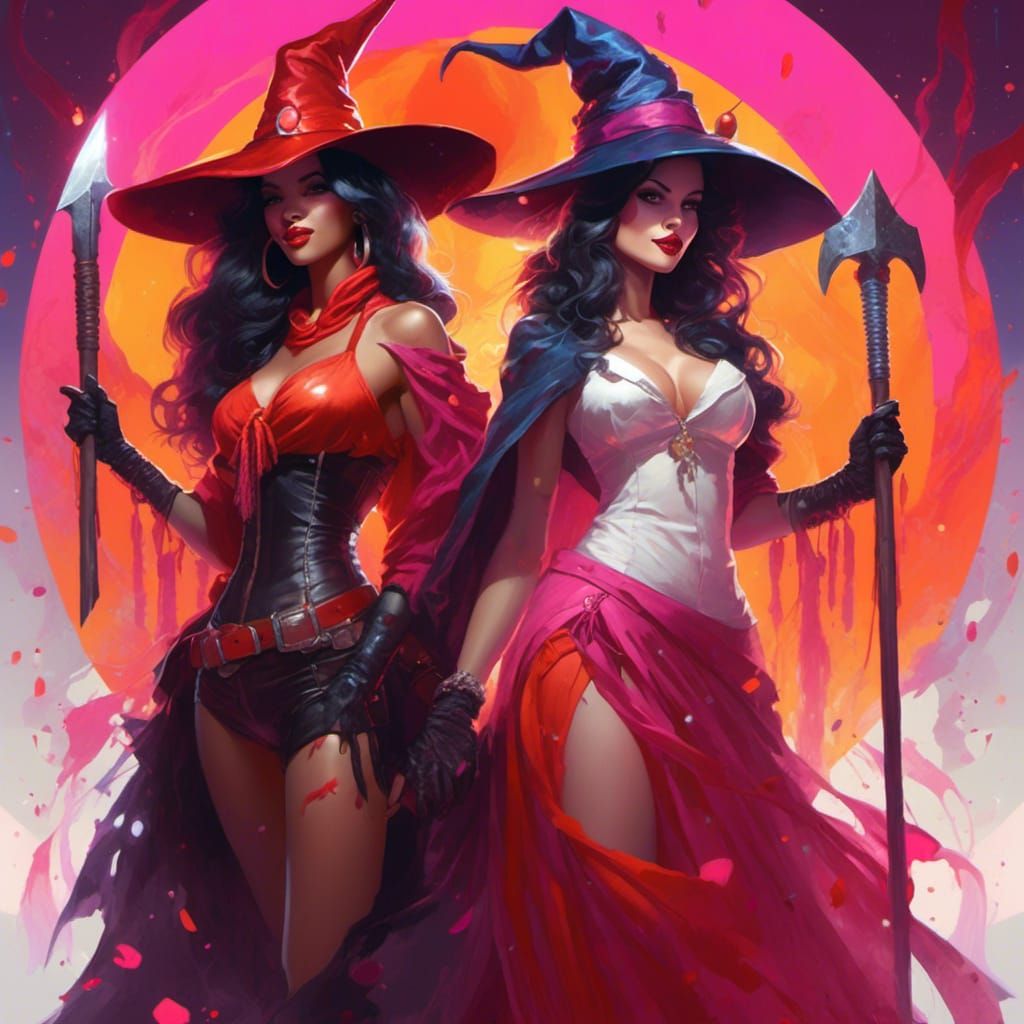 Lesbian Witches Ai Generated Artwork Nightcafe Creator