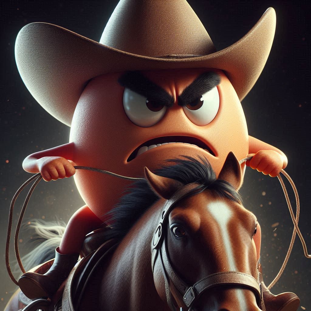 Angry Egg Bronco Busting