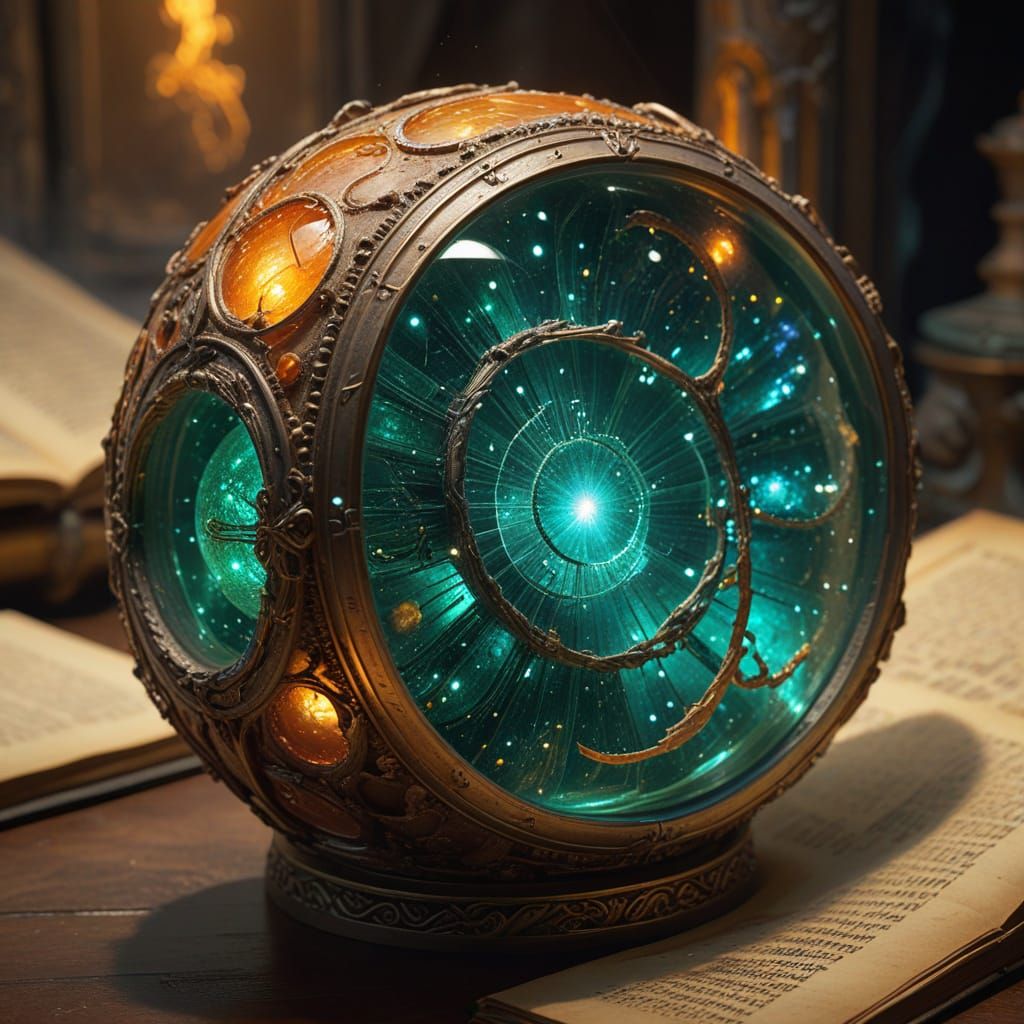 Science fantasy concept art. Medium shot. Ancient, mysteriou...