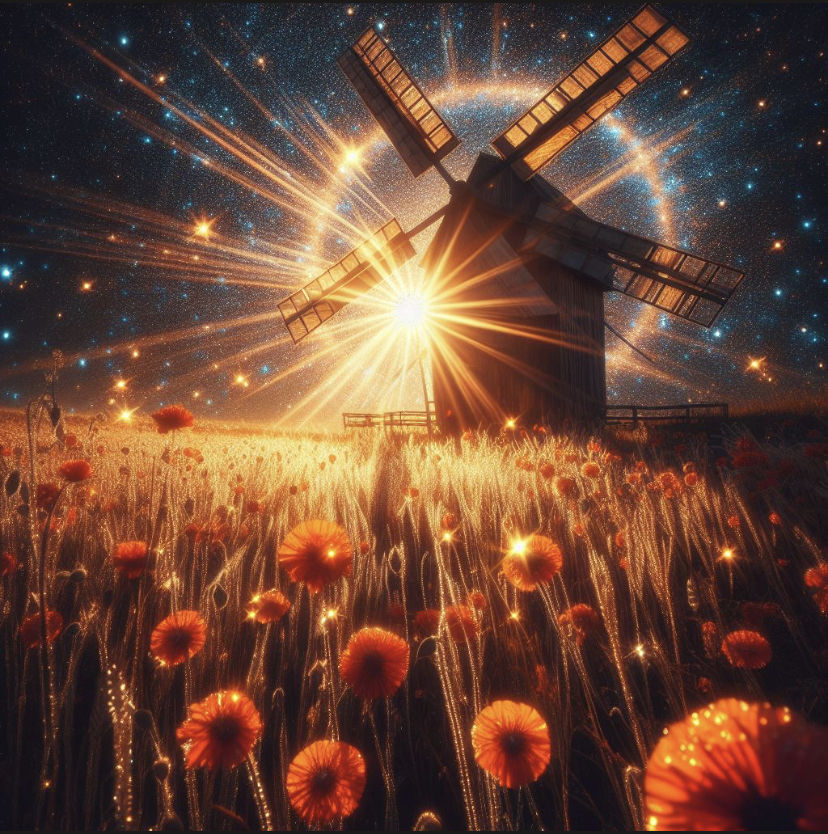 {word play} “sun” of the mill