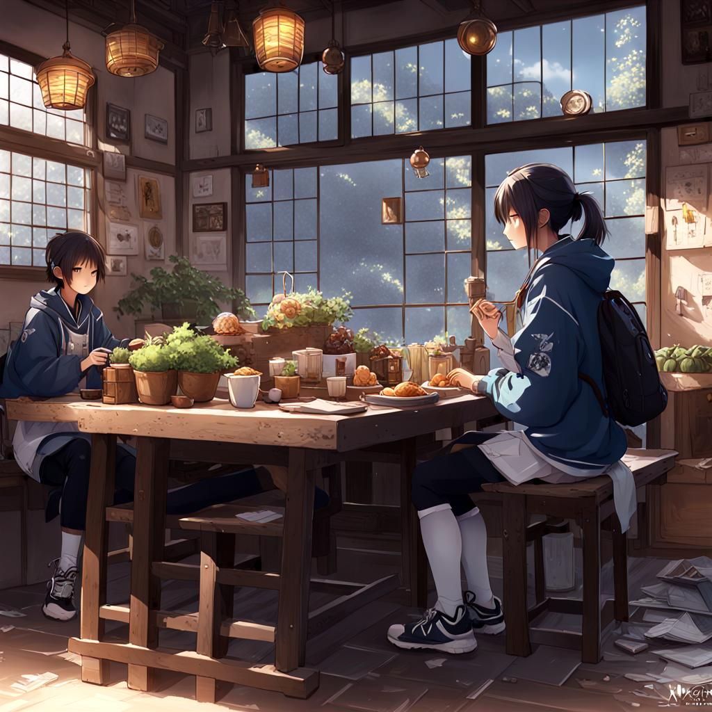 Laughing Cat in 3D Anime Style