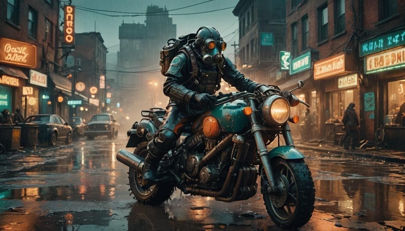 The dieselpunk rider