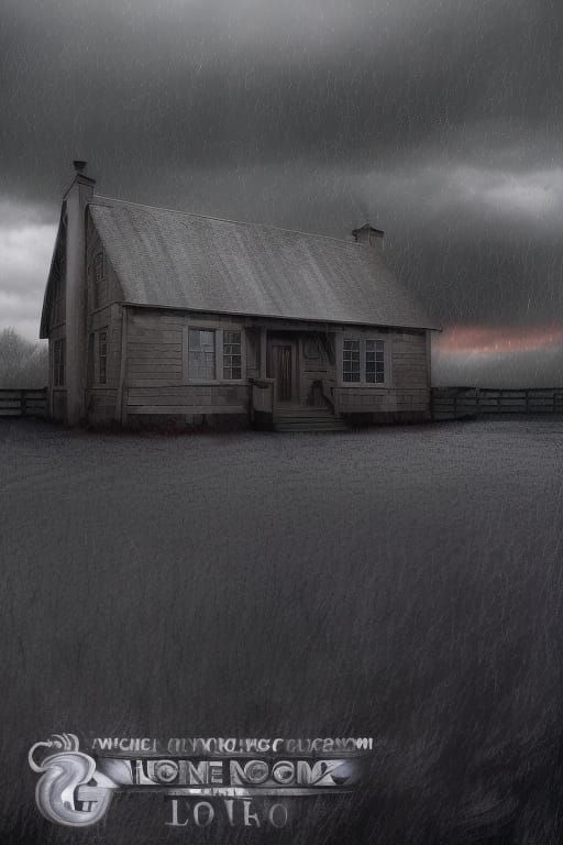 Very creepy haunted house horror art creation