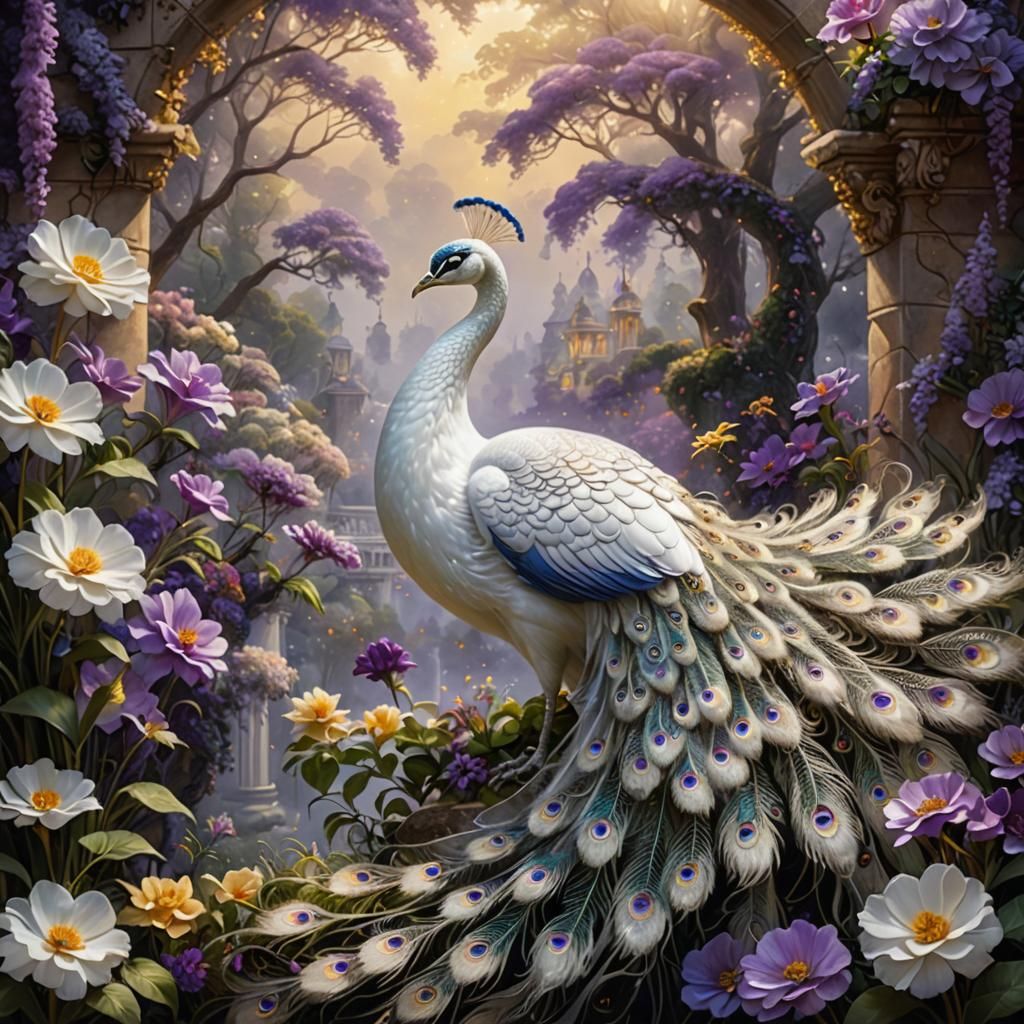 Fantasy peacock  by @GrumpyKitten