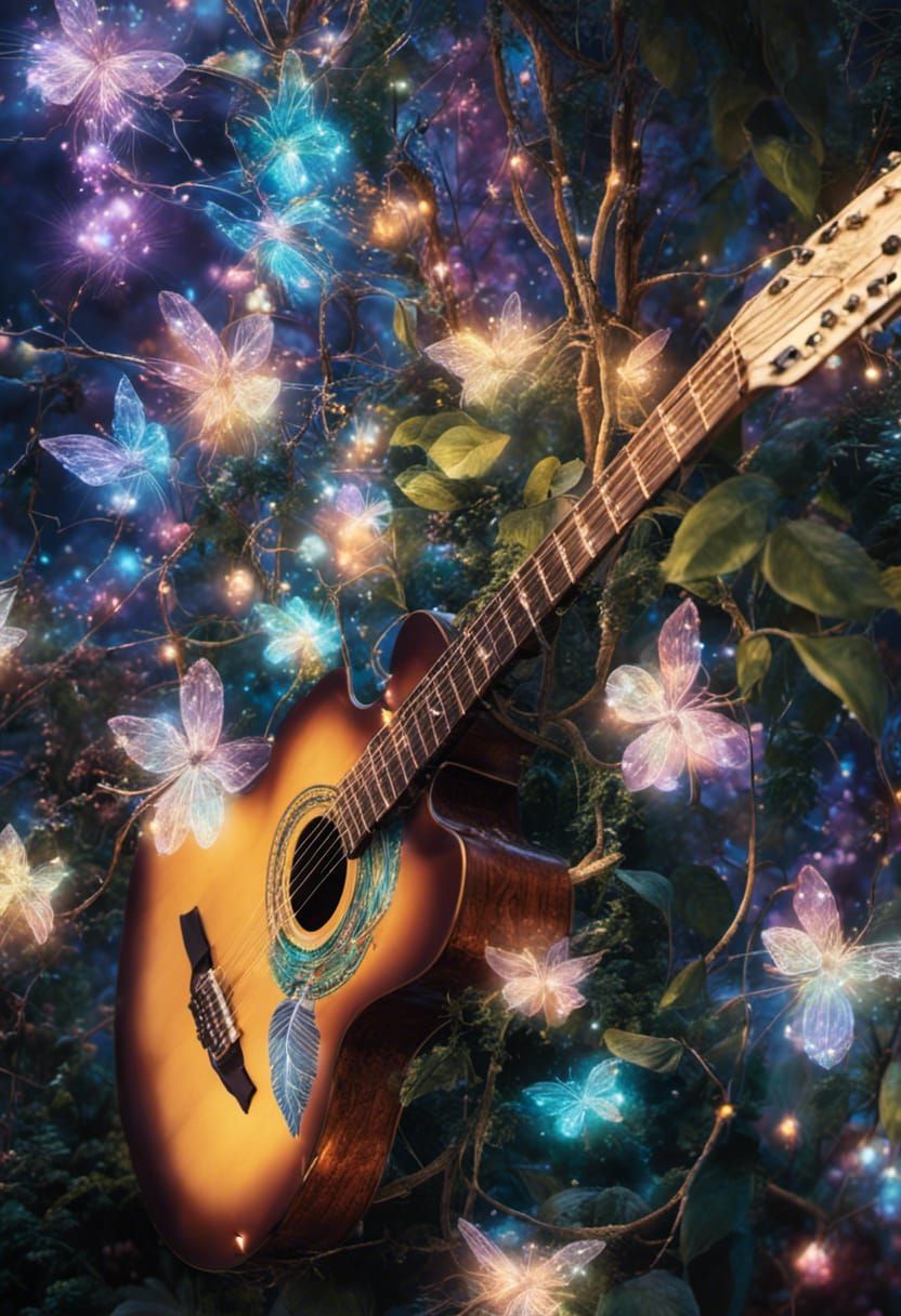 SDXL 1.0: whimsical dreamcatcher guitar