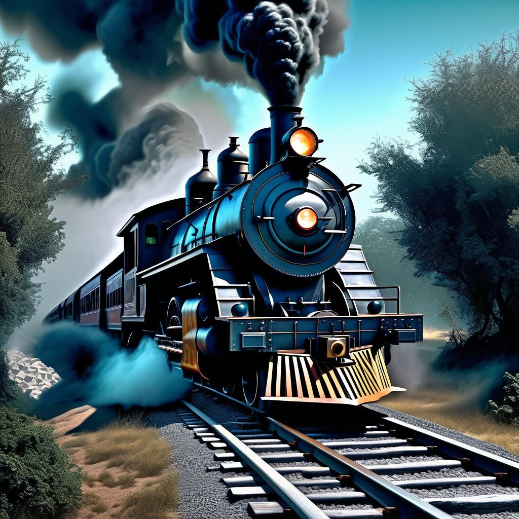 Crazy train horror Gustave Doré Greg Rutkowski sinister by G...