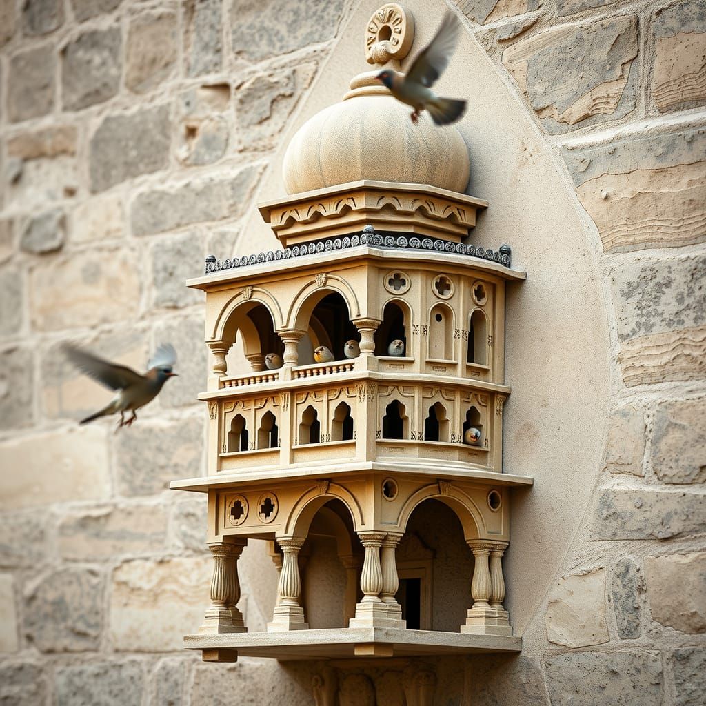 Ottoman-style birdhouse  by @5ibah