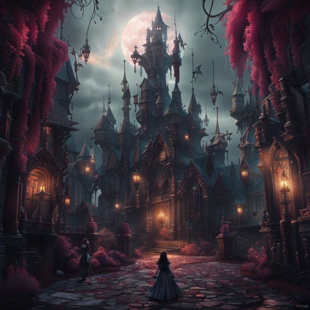 Beautiful Goth Castle  by @Quibbles