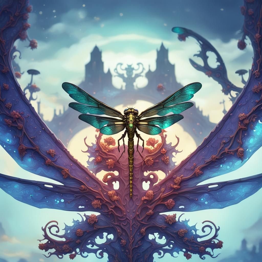 This symbol is a dragonfly combined with a skull.  It is qui...