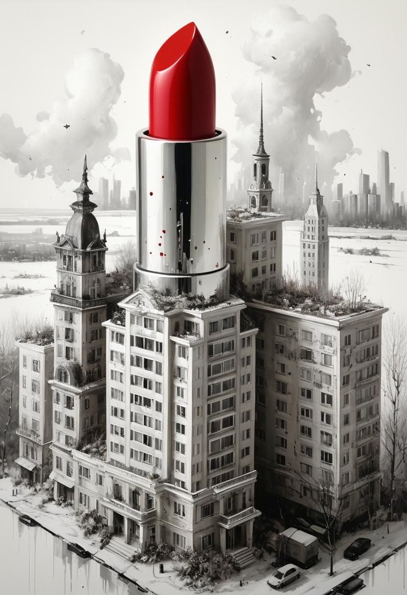 Surreal Lipstick Apartment in Crimson Hues