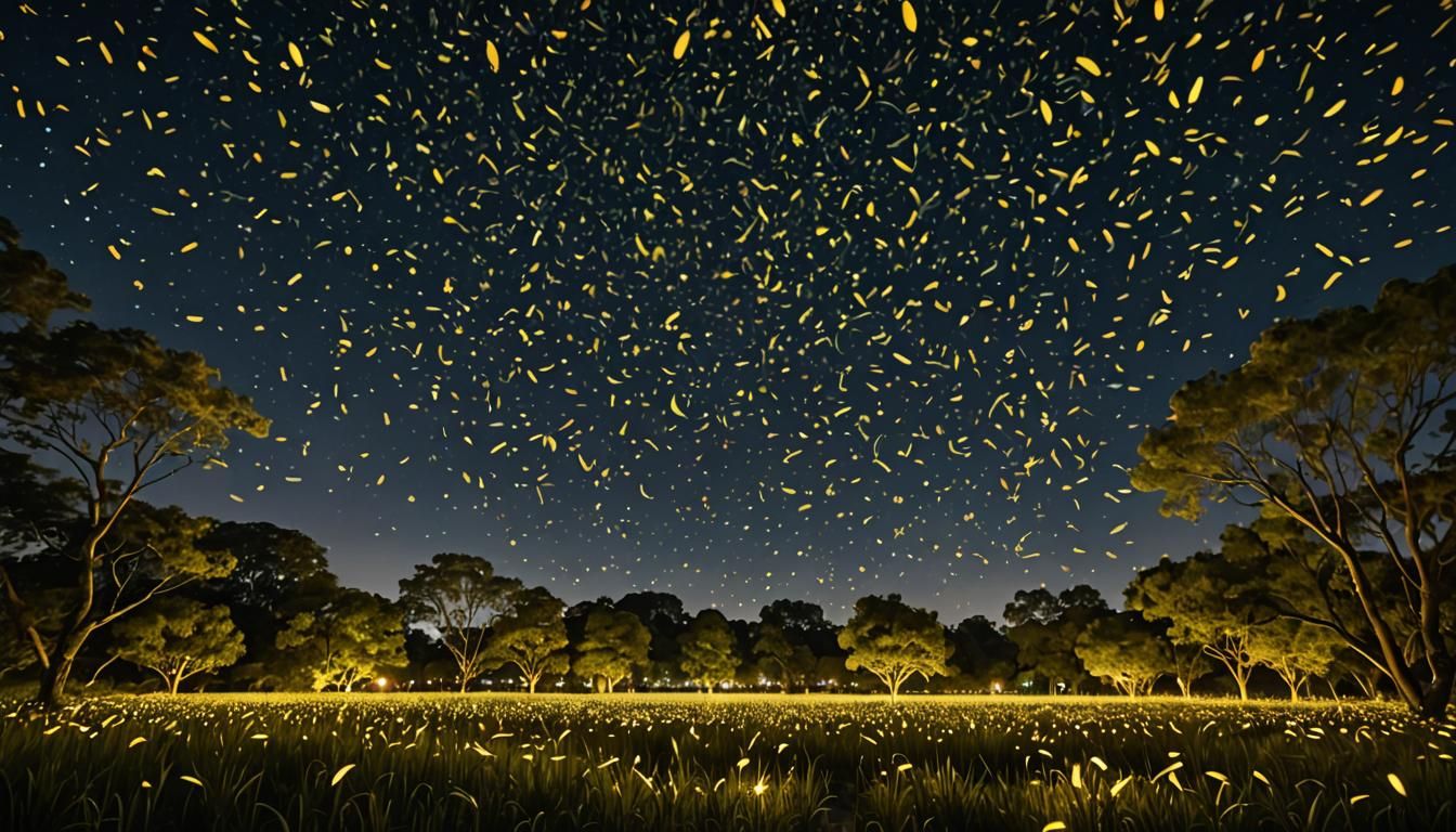 Those are not stars, those are firefly.