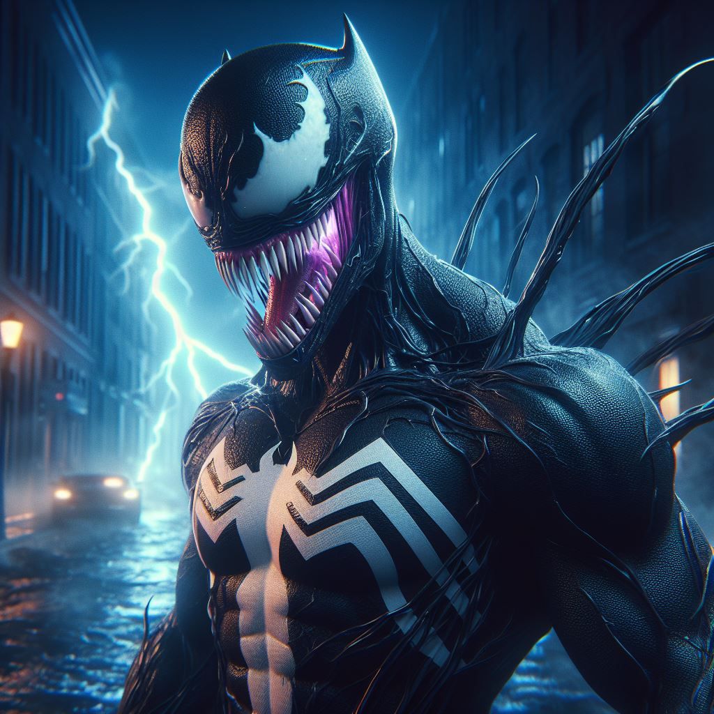 Batman with the Venom symbiote