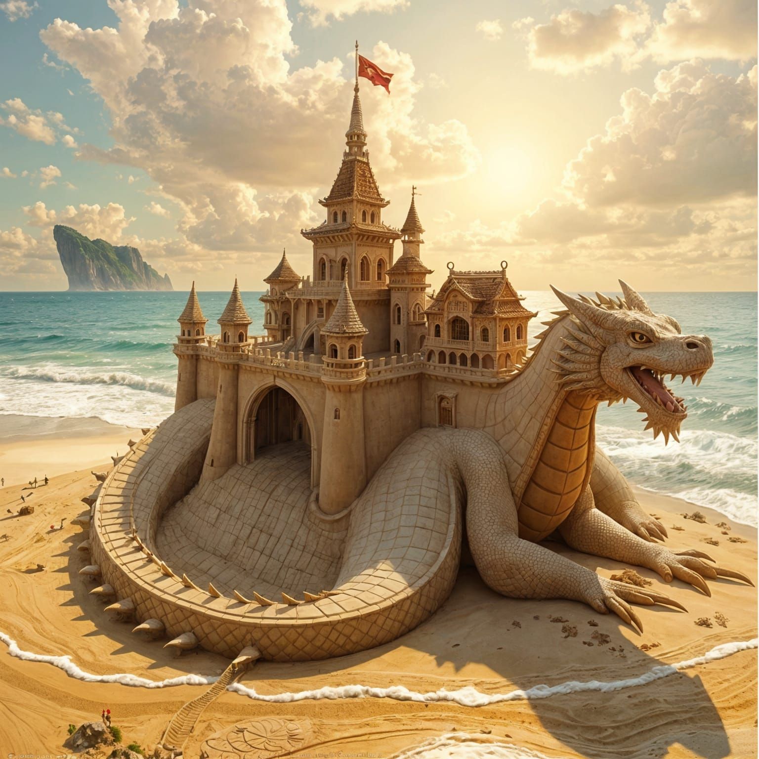 dragon fortress   by @Krawuzzn