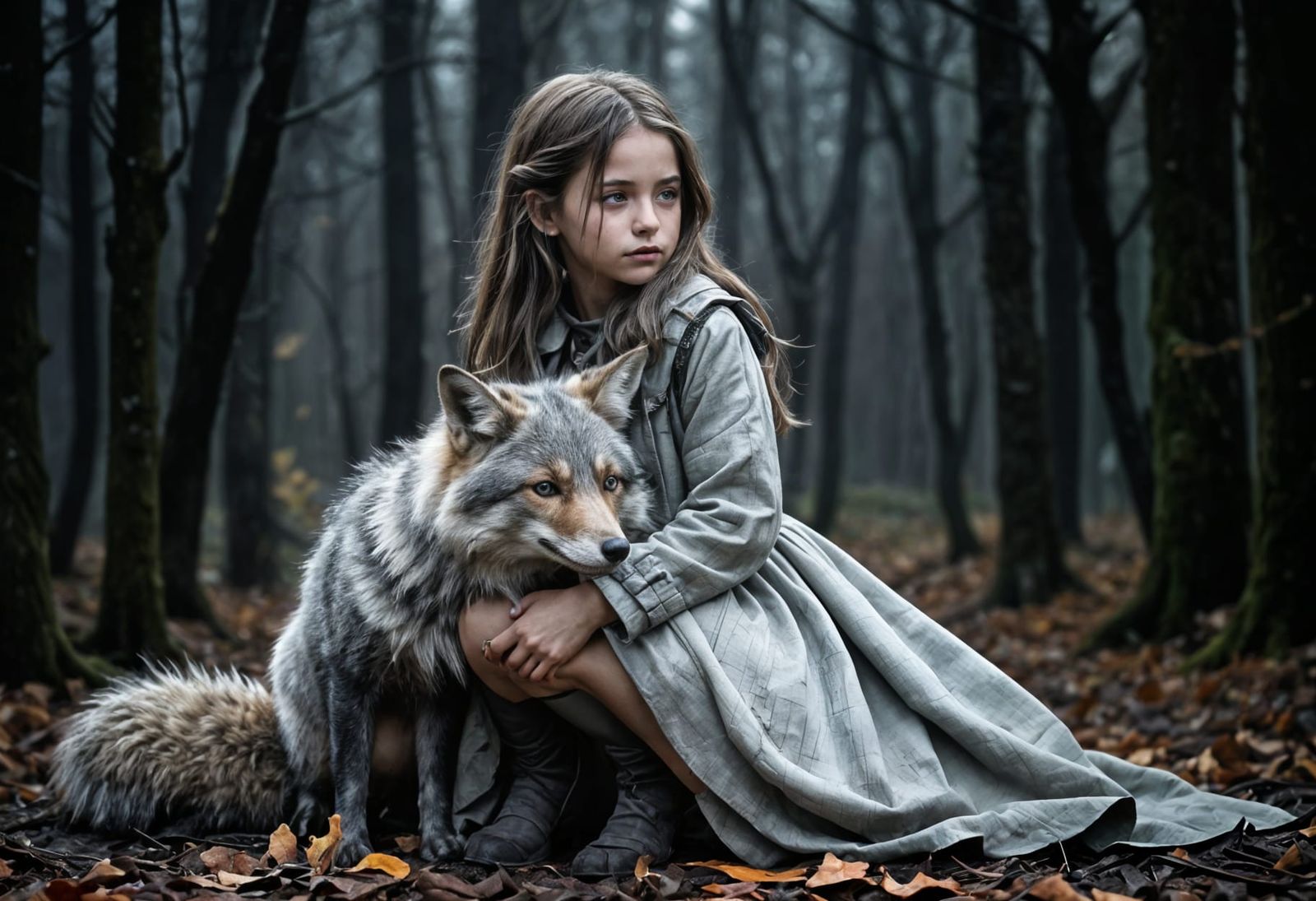Girl and her Fox  by @United States Of Daan 