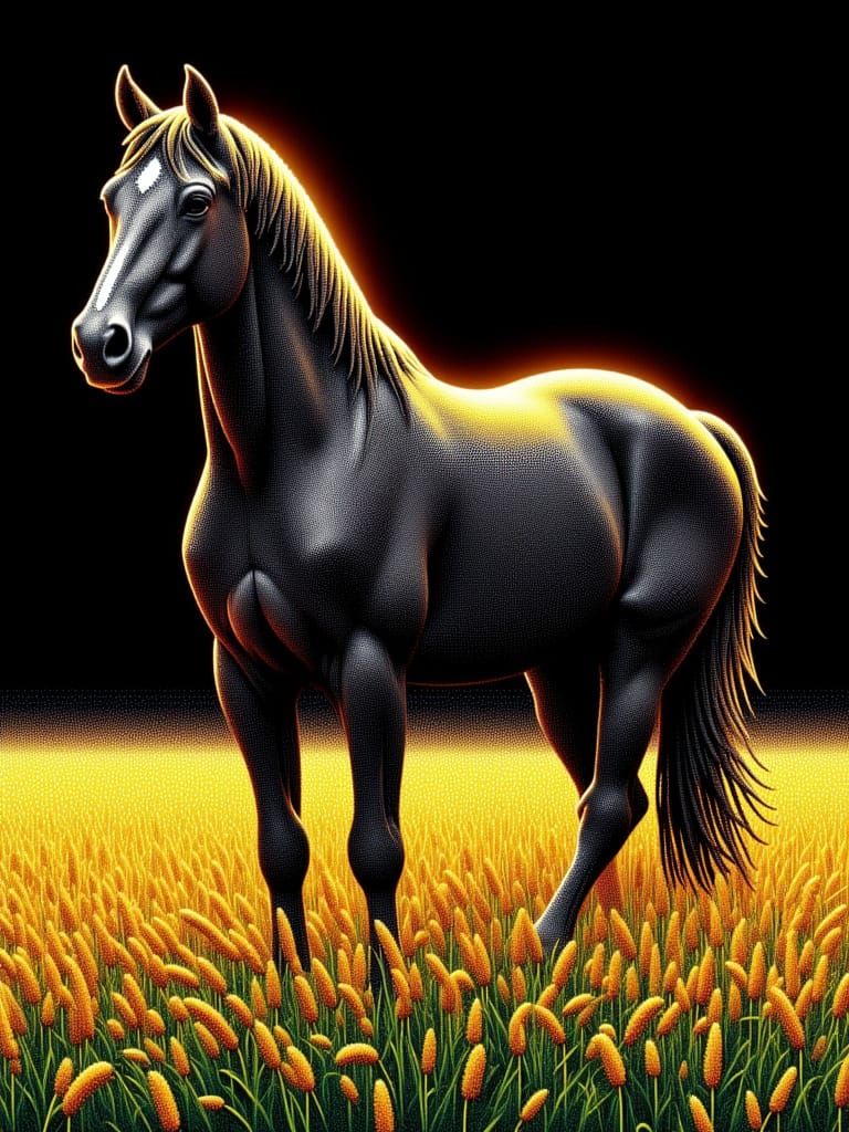 Черная лошадь