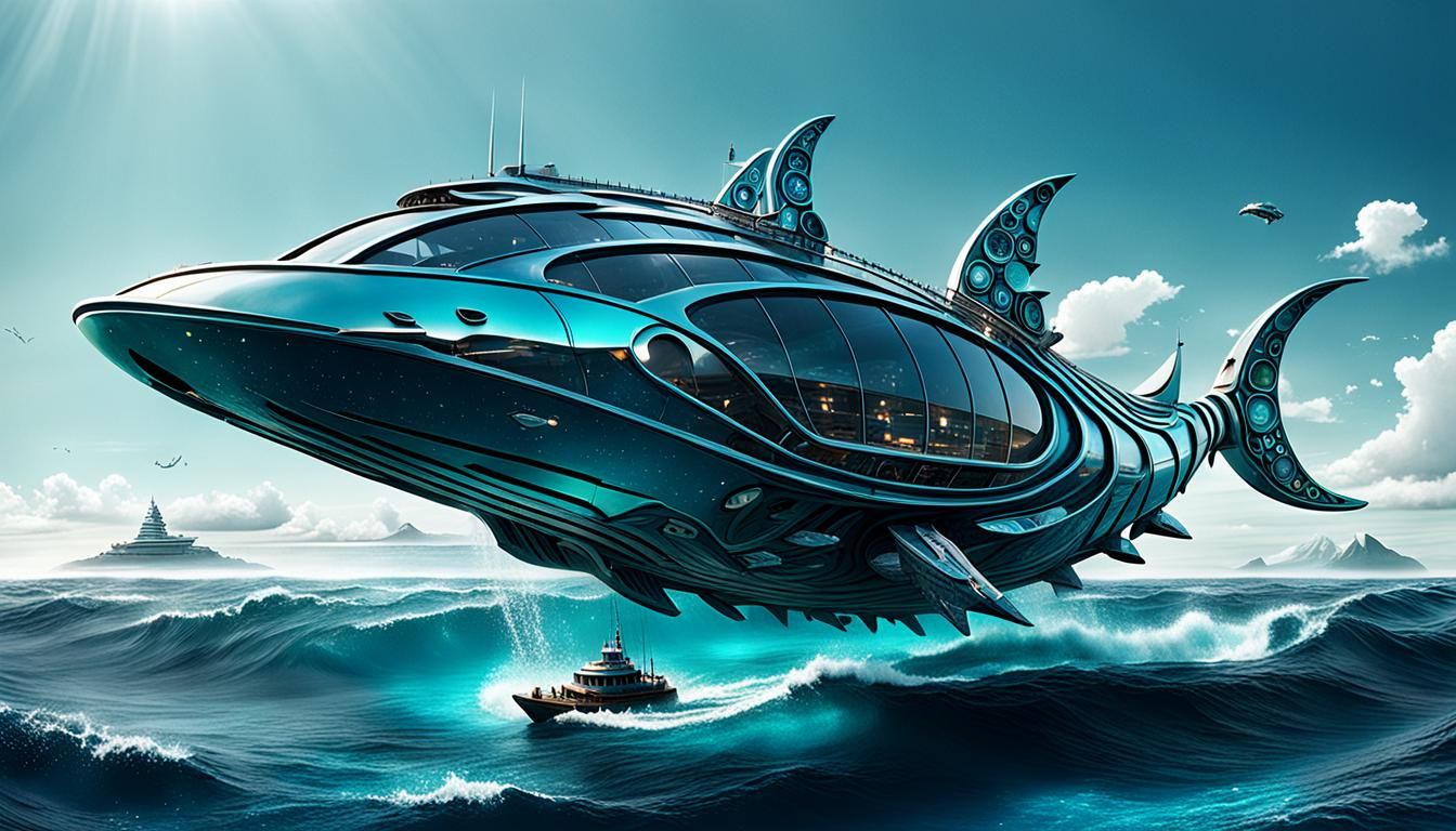 Futuristic Fish Boat  by @Miss Tara Firman-Dahmer