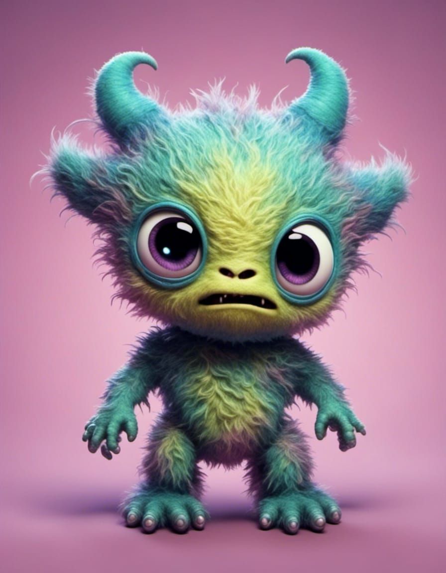  <lora:CutieMon:1.0> Cute adorable one-eyed baby monster 