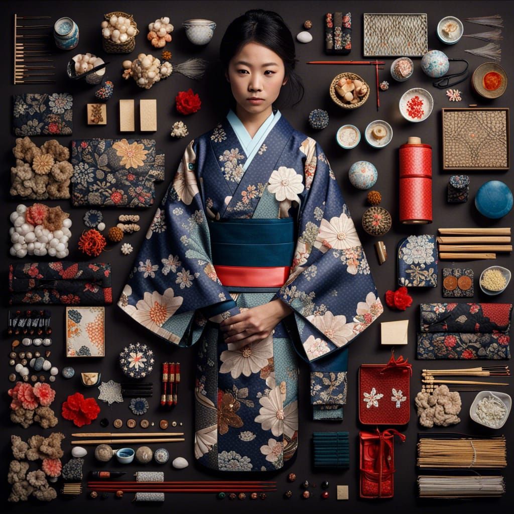 knolling of Japanese crafts  by @KansAI