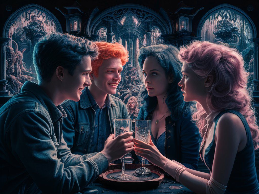 Archie, Jughead, Betty and Veronica