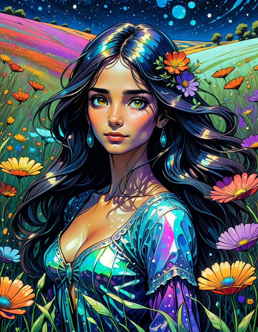 Iridescent flowers