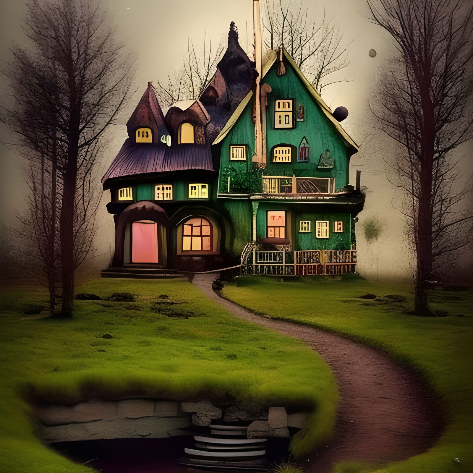 Whimsical House - AI Generated Artwork - NightCafe Creator