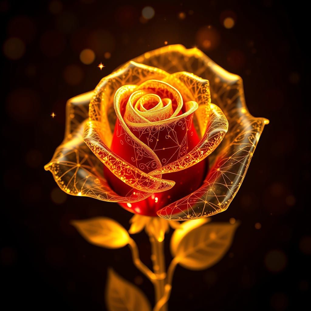 gold glass rose  by @Zaneta Neuzilova