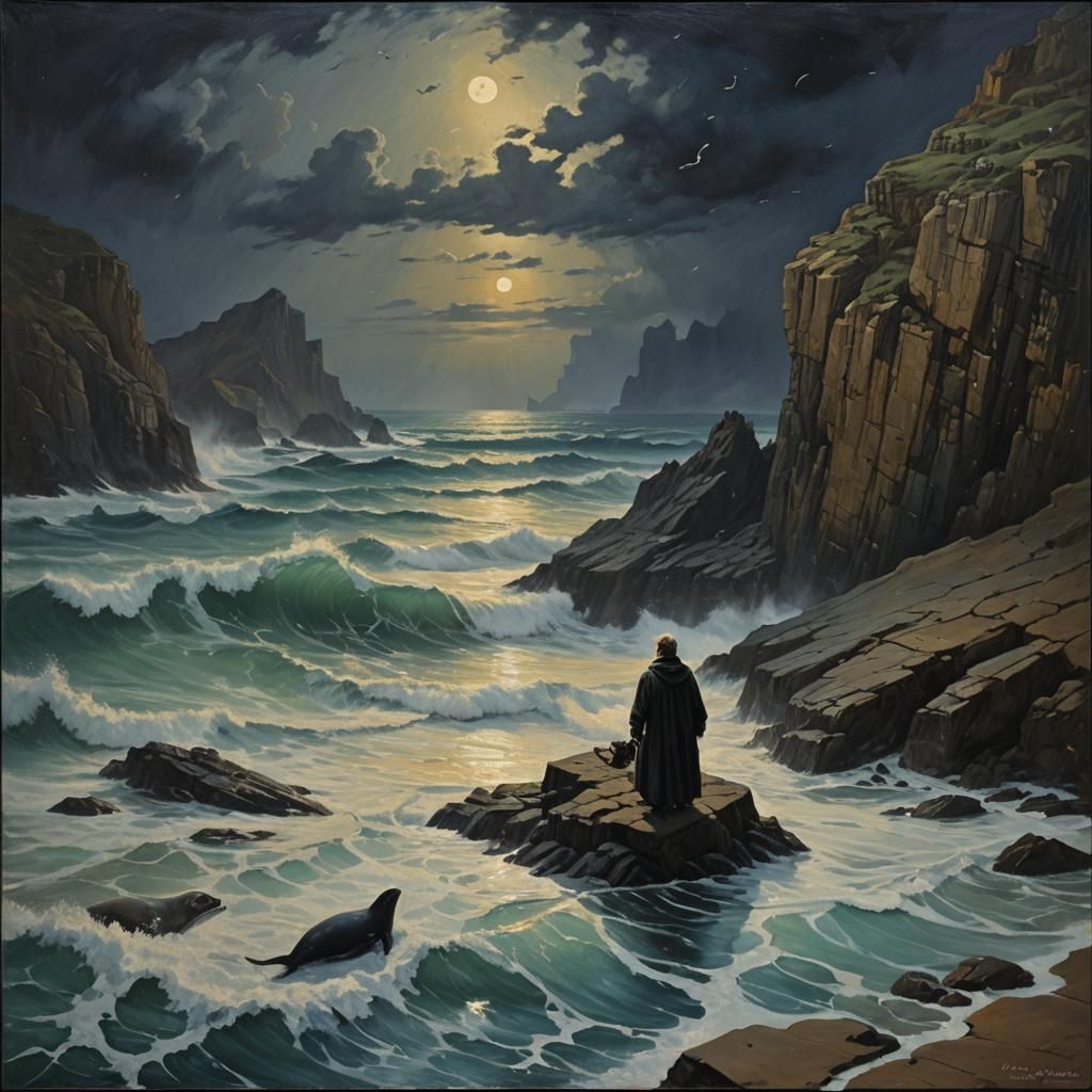 I open my mouth and the sea opens up
And he takes my words i...