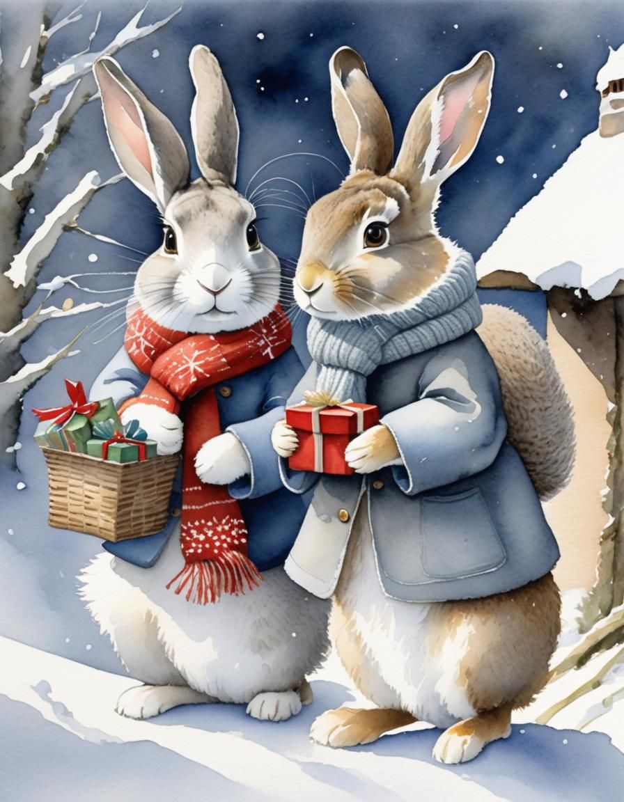 Exchanging gifts  by @undefined