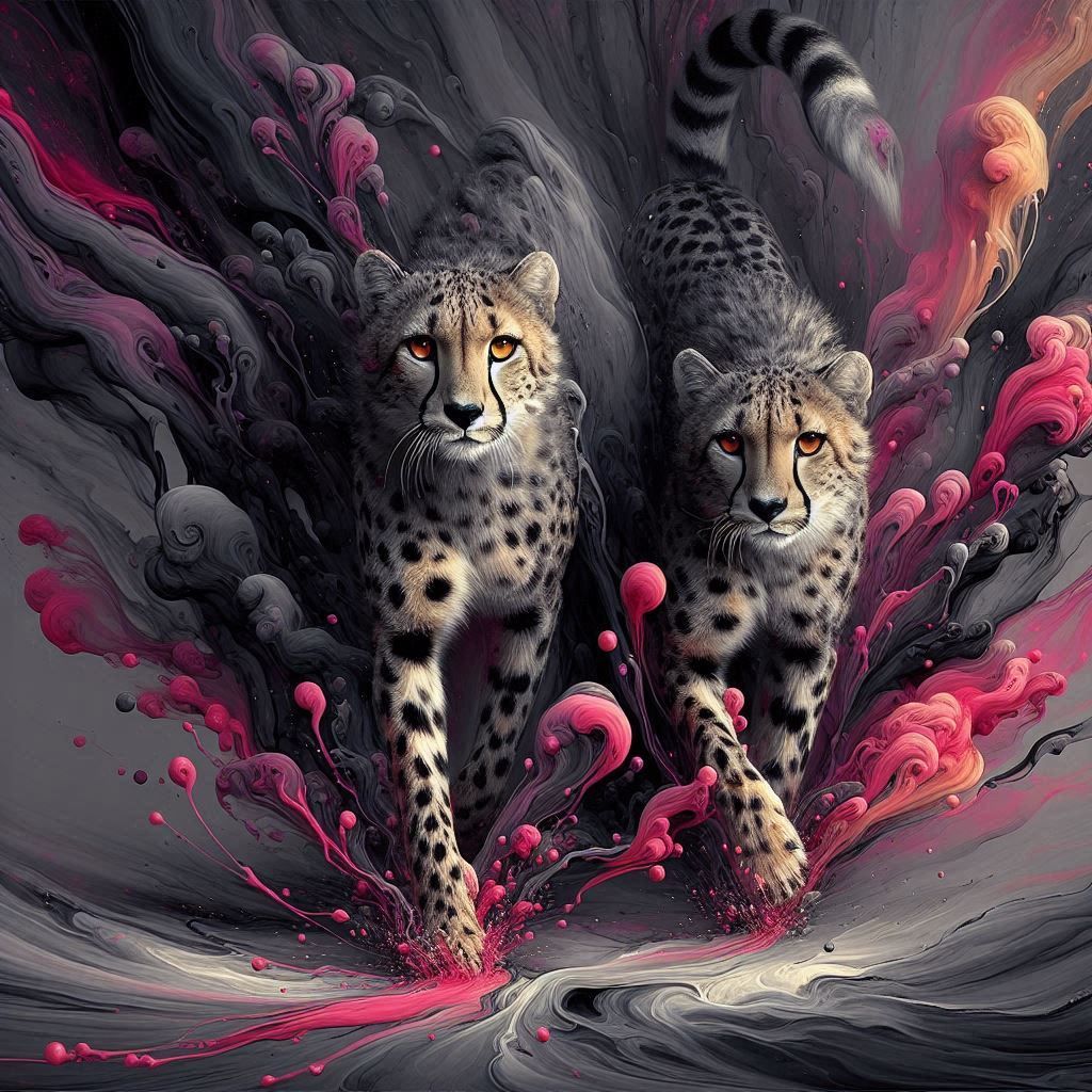 מופשט עם אפקט דיו נוטף
