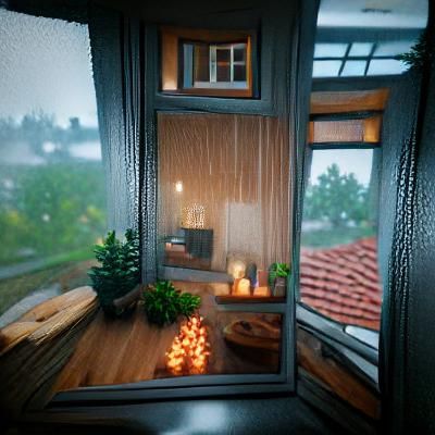 A Rainy Day, A Cozy House