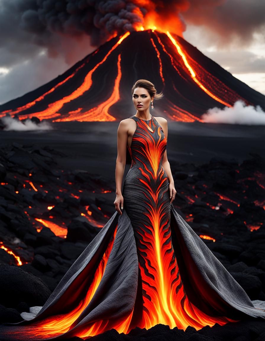 Firey fashion dress  by @RoseRed