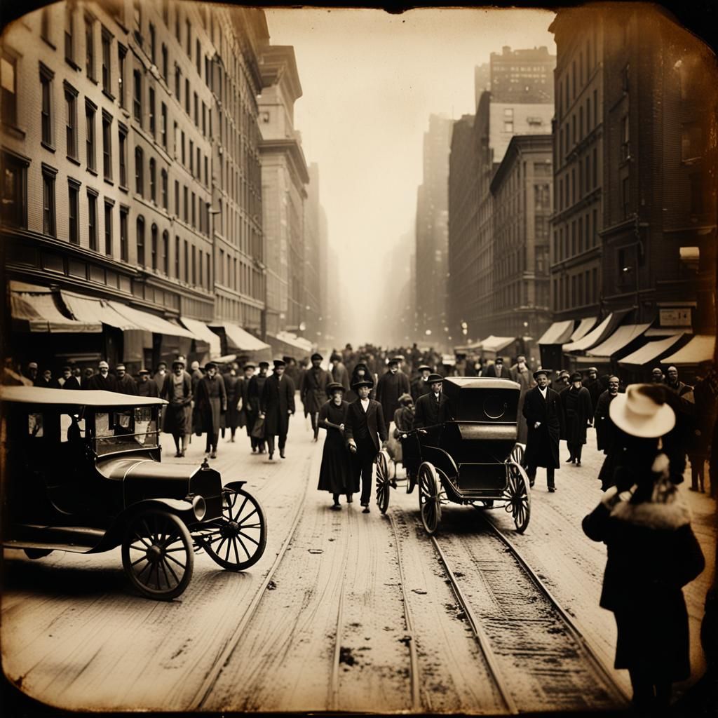 Manhattan, 1914 - AI Generated Artwork - NightCafe Creator